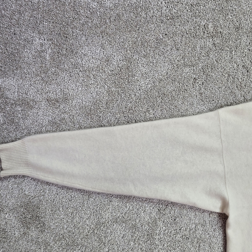 Charter Club Elegant Off-white Cashmere Turtleneck Sweater Classic Quiet Luxur L - Picture 8 of 9